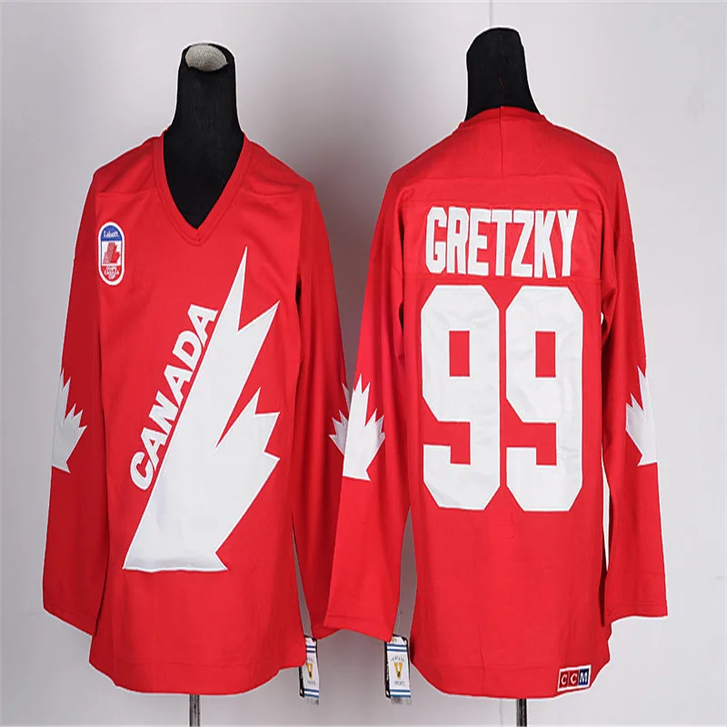 

Mens Retro 1981 Team Canada Wayne Gretzky Stitched Name&Number Throwback Hockey Jersey