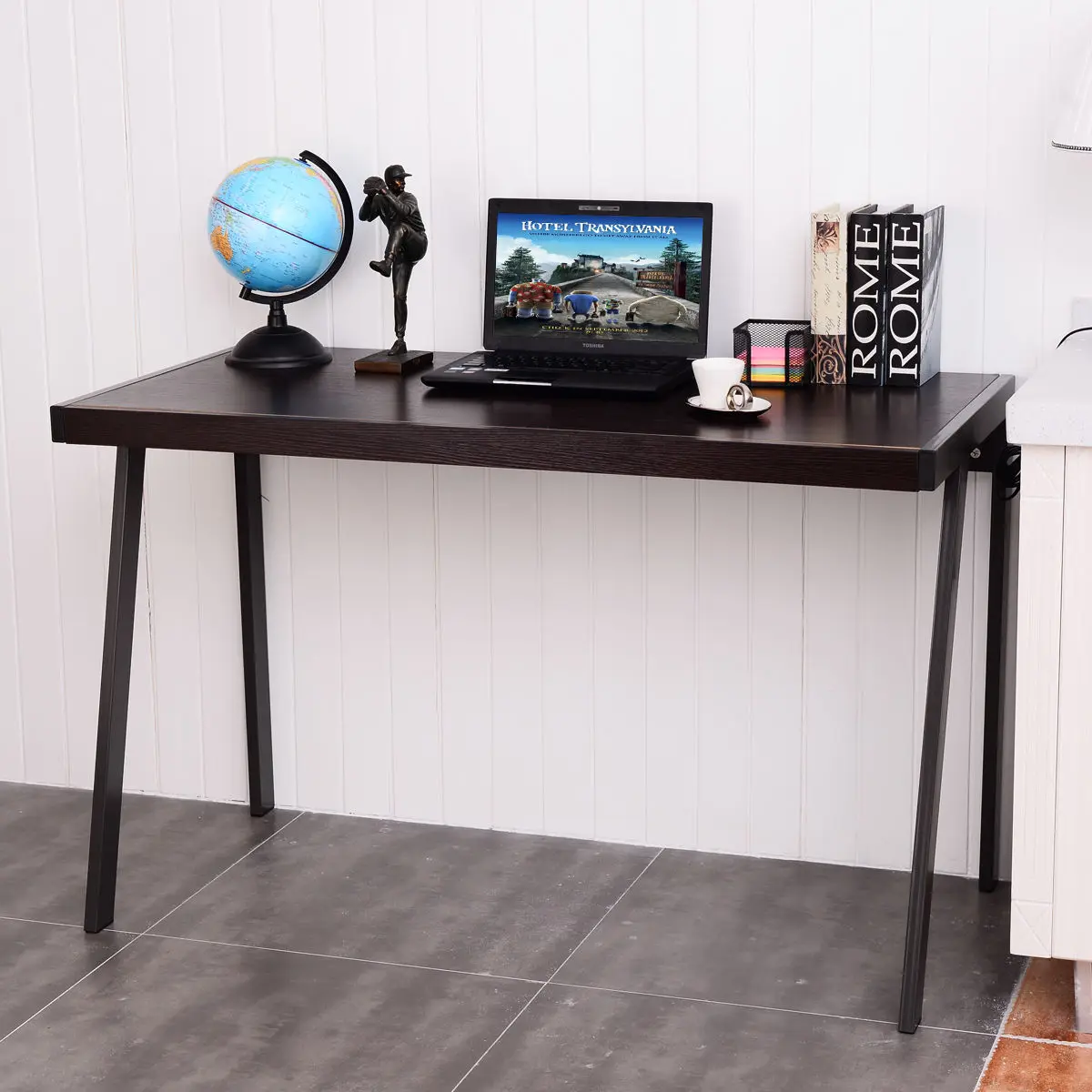 Giantex Wood Top Computer Desk Modern PC Laptop Table Study Workstation Metal Frame Home Office Furniture HW54487 Giantex Wood Top Computer Desk Modern PC Laptop Table Study Workstation Metal Frame Home Office Furniture HW54487