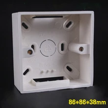 5pcs Type 86 Junction Box Depth 38 mm Universal Socket Bottom Box PVC Wall Mount Switch Box