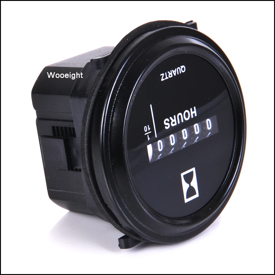 Wooeight New Digital Hour Meter Time Counter Quartz Timer Hourmeter Direct Auto Parts Timer DC 12V 24V (4)