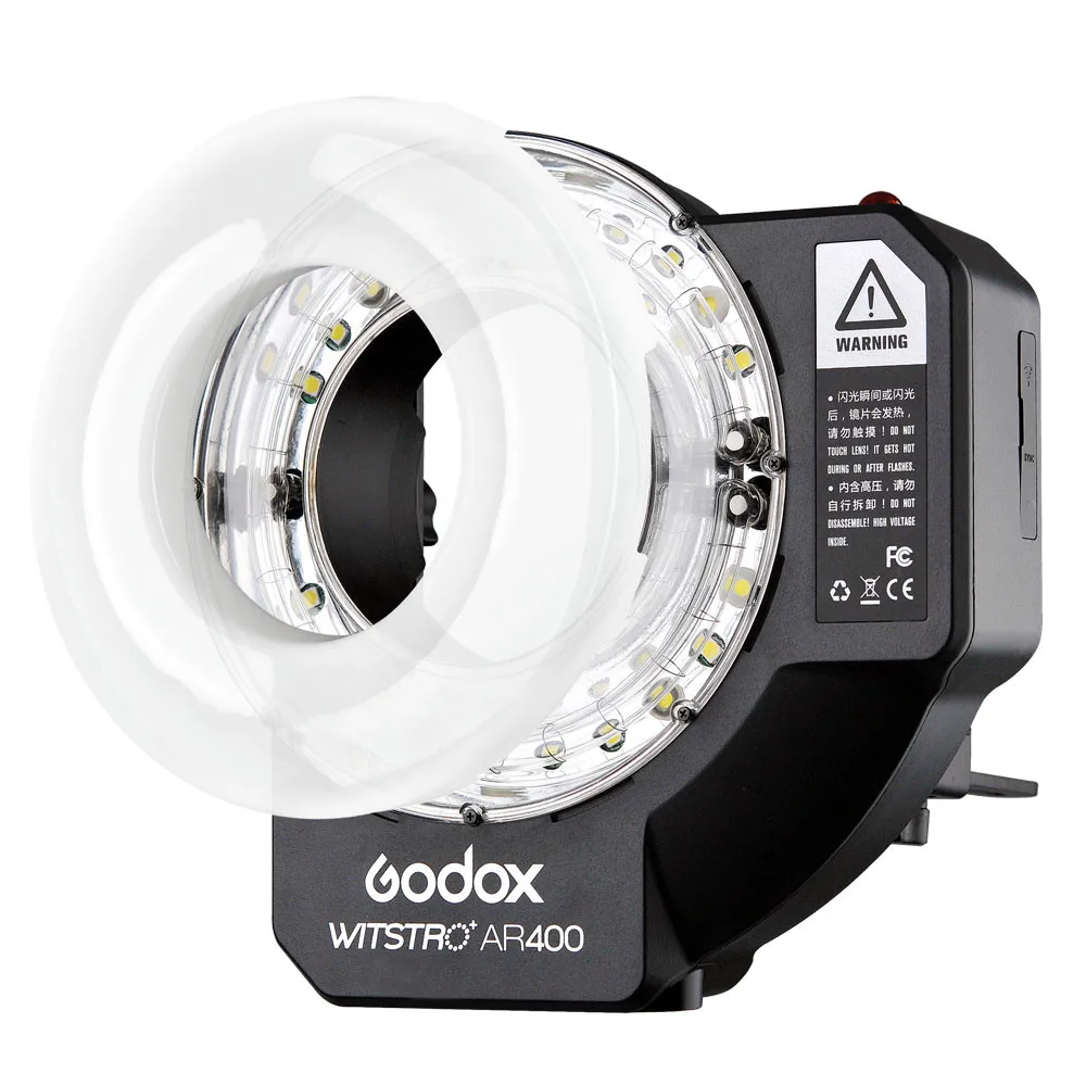 Godox AR400 400 Вт литий-ионная батарея ЖК-панель мощный макро светодиодный кольцевой Вспышка Speedlite видео светильник комплект