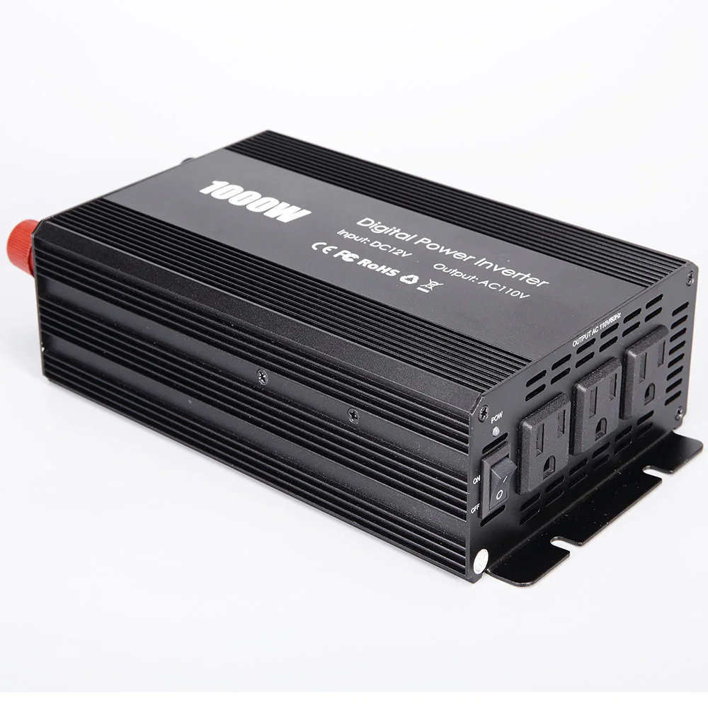 

1000W Car Inverter 12v 220v 110v 60Hz AC DC Converter Car Power Inverter 5V 4.2A Dual USB Charger Peak Power 2000W Car Styling