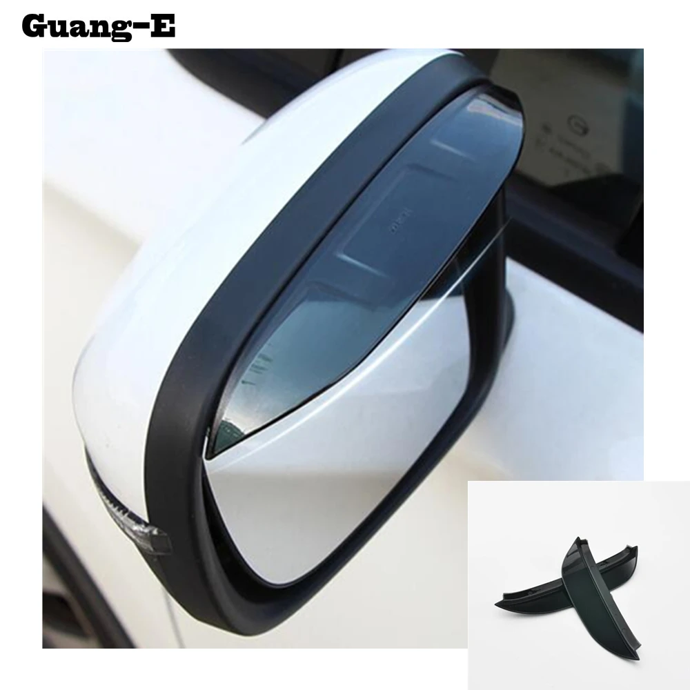 

Car rear Rearview Side glass Mirror trim frame Rain Shield Sun Visor Shade eyebrow 2pcs For Kia Sorento L 2015 2016 2017