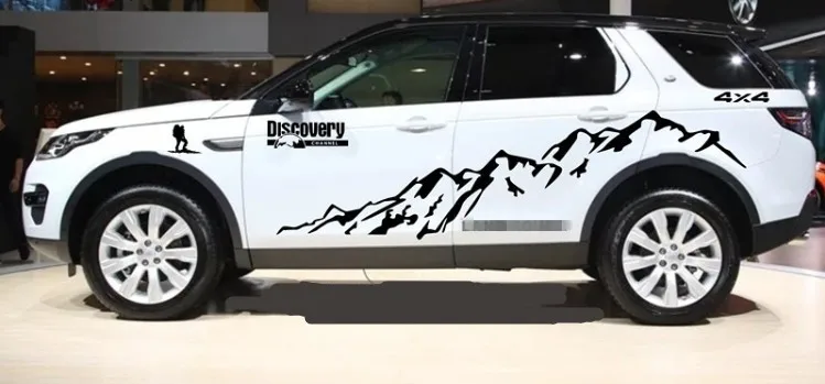

Customized 2PCS 4X4 Mountain Discovery Car Styling Stickers Cover Decal for Land Rover Jeep SUV Motorcycle Decoration