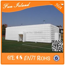 Гигантский надувной квадратный белый шатер для свадьбы/выставки/вечерние/мероприятия с светодиодный подсветкой на продажу