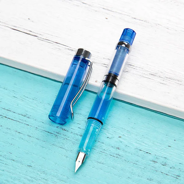 Bianyo, 8 цветов, 0,38 мм, перьевая ручка, набор, авторучка для школы, студентов, офиса, письма, каллиграфия, офисные принадлежности - Цвет: Blue
