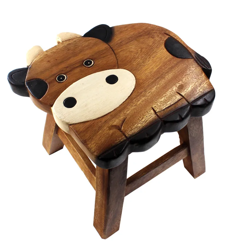 Портативный деревянный комплект одежды для маленьких детей на стул для детей мебель ручной работы Твердой Древесины Акации декоративные короткие табуретка для животных для детей