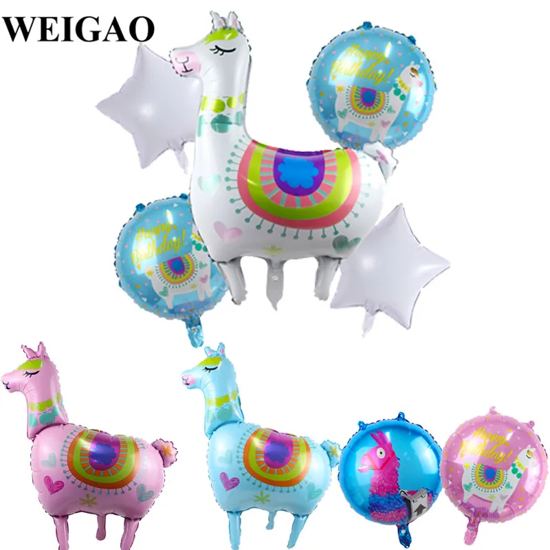 

Llama Alpaca Party Balloons Set Unicorn Llama Cactus Theme Foil Balloons for Kids Birthday Party Decoration Air Ballon Balony