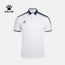 KELME-Polo de entrenamiento para hombre, Camiseta de algodón para correr, pantalón corto de manga informal, 3891068