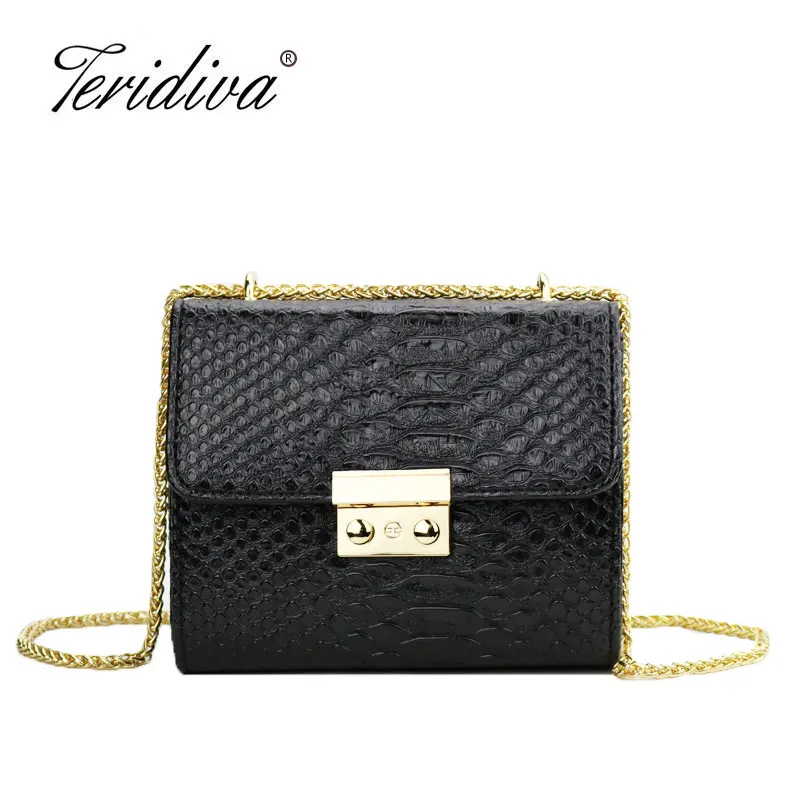 

Teridiva Designer Bags Famous Brand Women Bag Women Mini Shoulder Bags Crocodile Handbag pu Leather Bag Woman Messenger Handbag