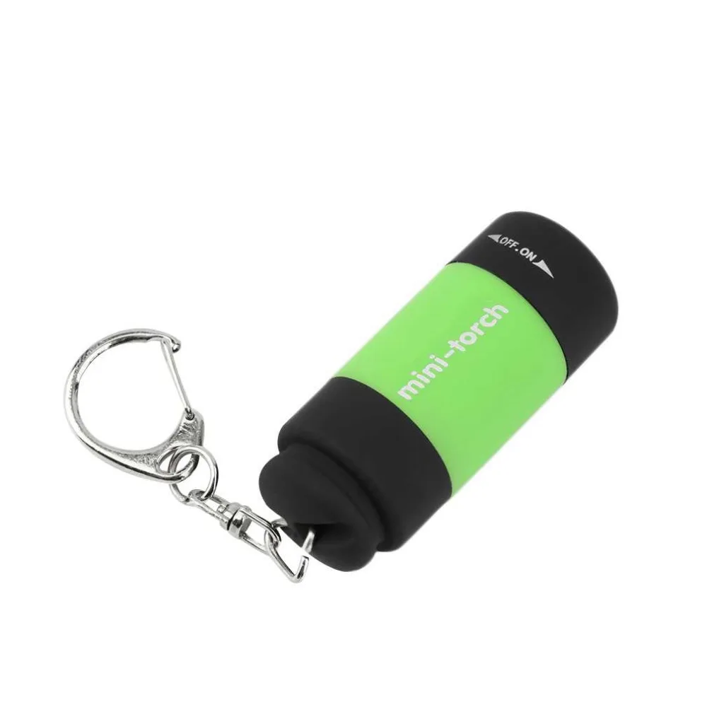 1pcs Portable Mini Keychain Pocket Torch USB Rechargeable Light
