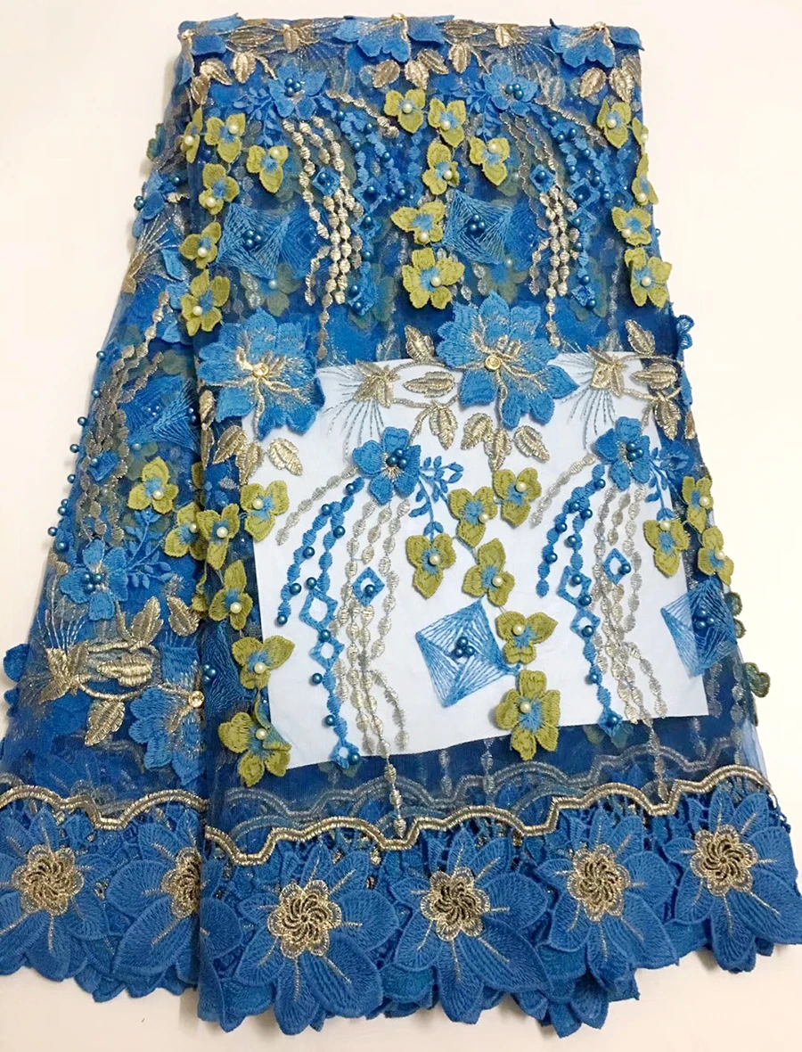

Hot Selling High Quality Guipure Lace Fabric African Cord Lace Fabric For Nigerian France Lace Fabrics Women Party Dress