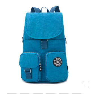 Женские нейлоновые рюкзаки для подростков, школьная сумка на плечо, женские школьные сумки для отдыха, водонепроницаемая нейлоновая тканевая сумка для книг, Mochila Escolar - Цвет: sea blue