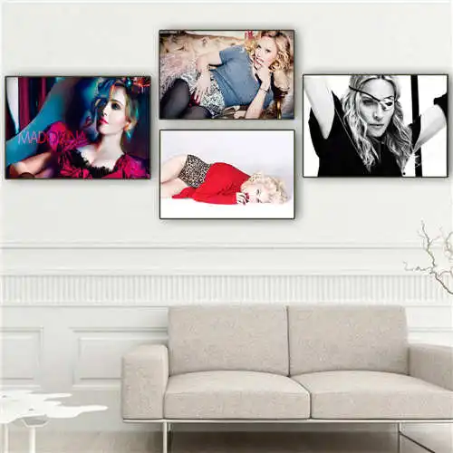 

Custom Canvas Poster Beautiful-Madonna Printing Posters Cloth Fabric Wall Art Pictures For Living Room Decor#18-12-05-H-02-105