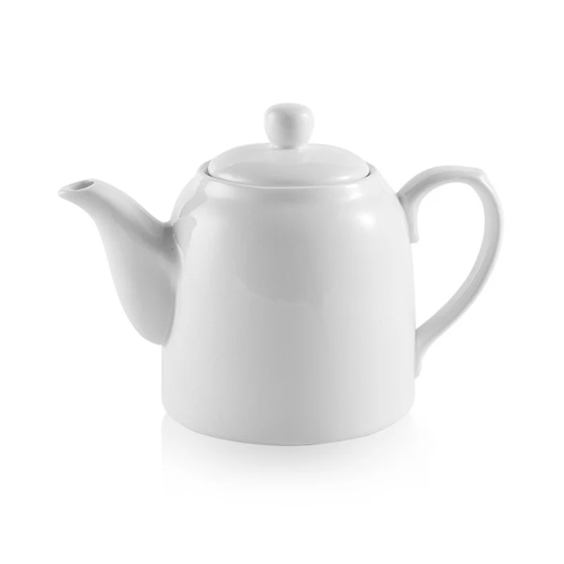 

650ml-1000ml White Ceramic Coffee Percolator Flower Fruit Tea Pot Milk Water Pitcher Cafe Barista Jug For Home Restaurant Hotel
