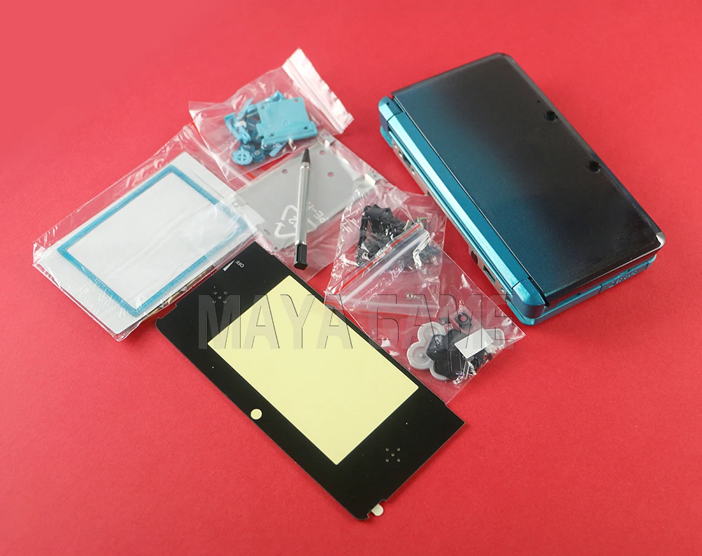 1 комплект полный Корпус Оболочка Чехол с экран Объектив для 3DS чехол Крышка Замена Ремонт Запчасти с кнопками комплект+ 3M клейкой ленты
