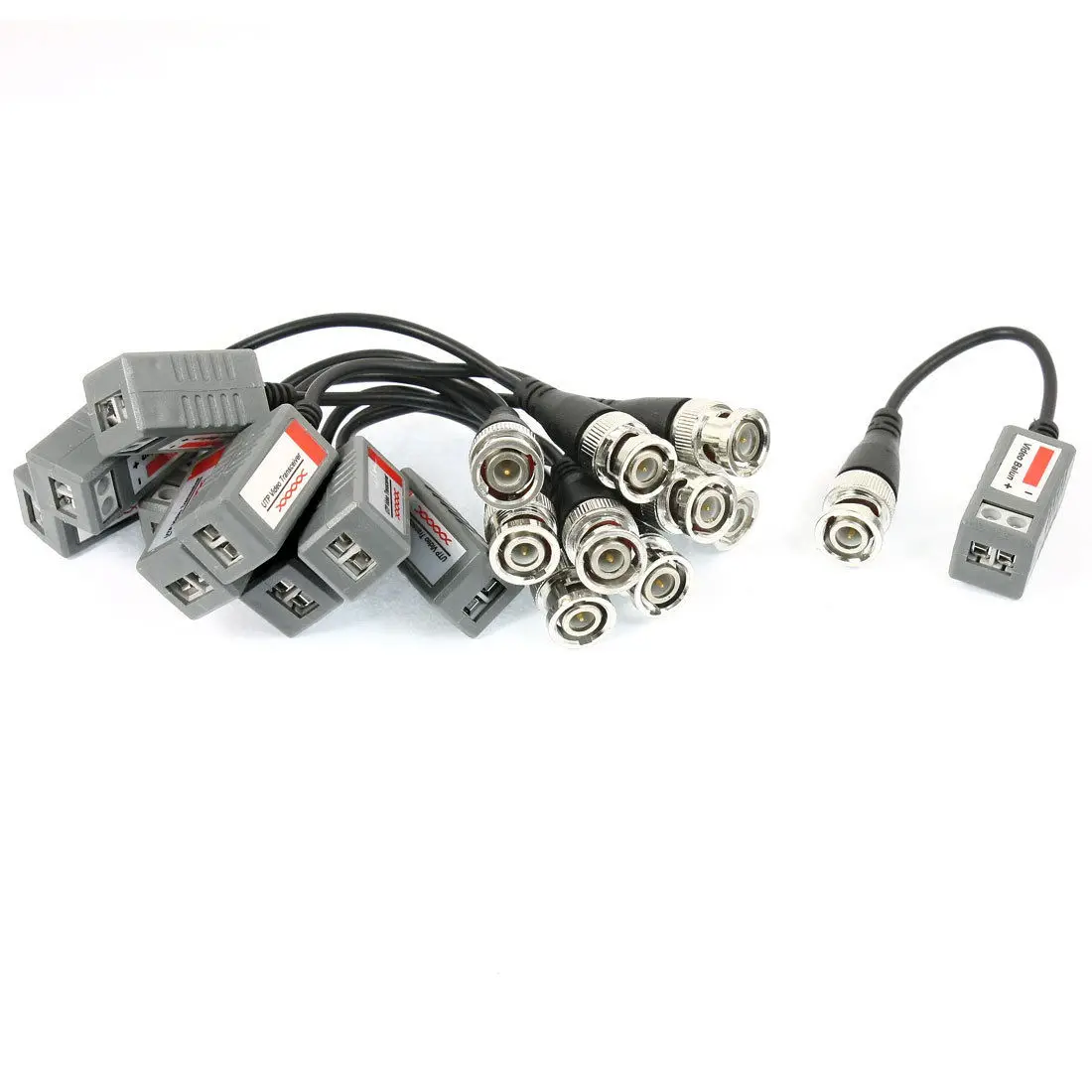 5Pairs BNC Male CCTV Camera Via Twisted UTP CAT5 Video Balun