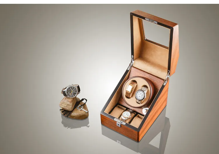 Яо два слота деревянный Коробки для часов модные Automantic механические Коробки для часов Часы хранения подарок Коробки новые часы Дисплей B0105