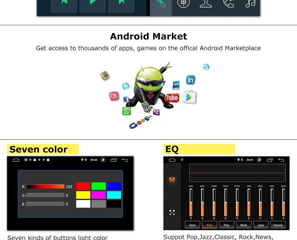 Perfect Josmile Car Multimedia Player 2 Din Android 9.0 For Toyota Tundra Sequoia 2007 2008 2009 2010 2011 2012 2013 Autoradio Wifi IPS 14