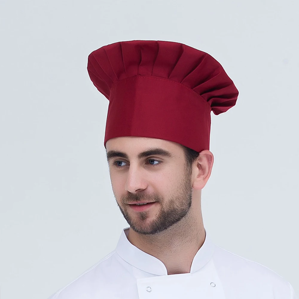 Высокое качество Chef hat взрослых Ресторан отеля булочно столовой одноцветное шеф-повар суши головные уборы официантов шеф-повар Плита