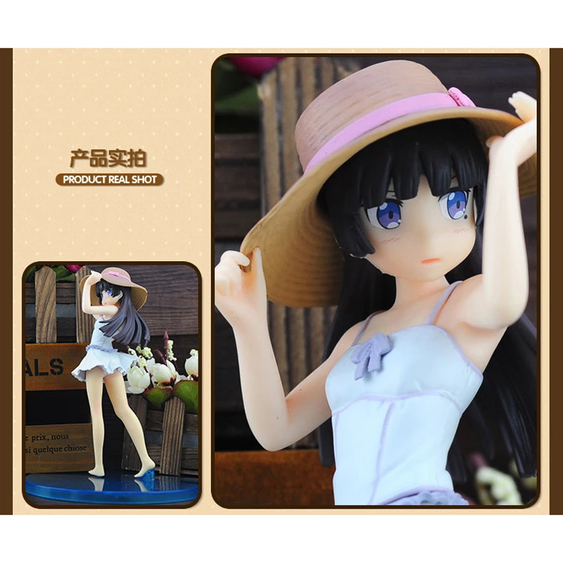 ПВХ аниме Oreimo Shironeko Лето Kuroneko фигурка Gokou Ruri шляпа Белый Кот 1/8 Масштаб Модель Игрушки для девочек хороший подарок ремесло