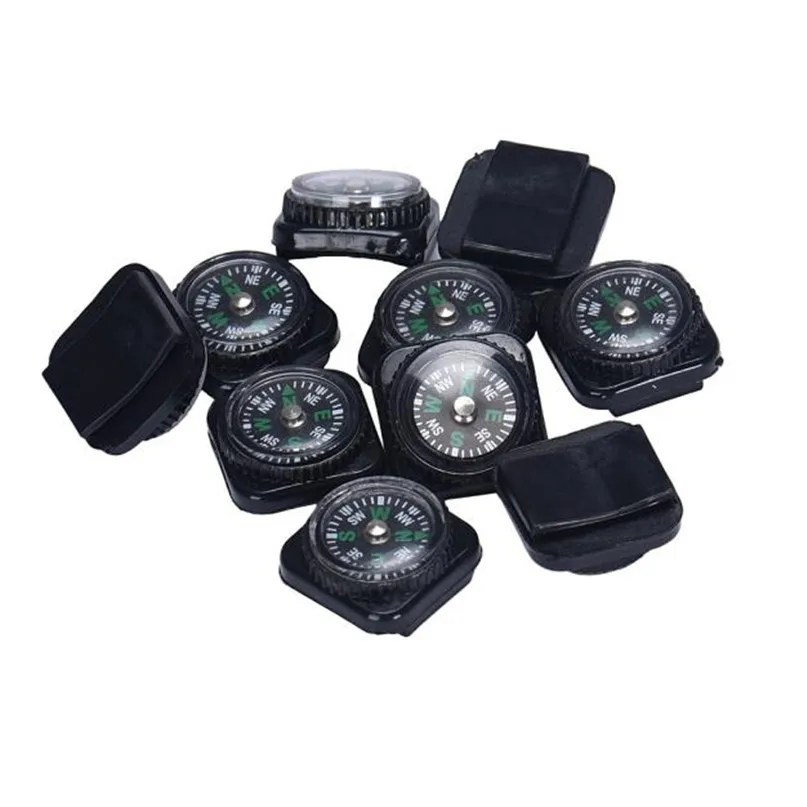10PCS Mini Compass For Paracord Bracelet Compass buckle Outdoor Camping Hiking Survival Tool #2o29 (2)