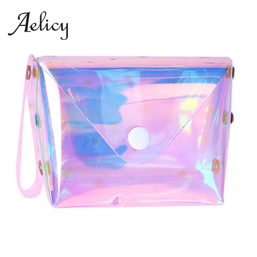 

Aelicy Women's Girls Cute Jelly Transparent Coin Purse Plastic Mini Zipper Hasp Change Clutch Bag Wallet Key Bag Storage Bag