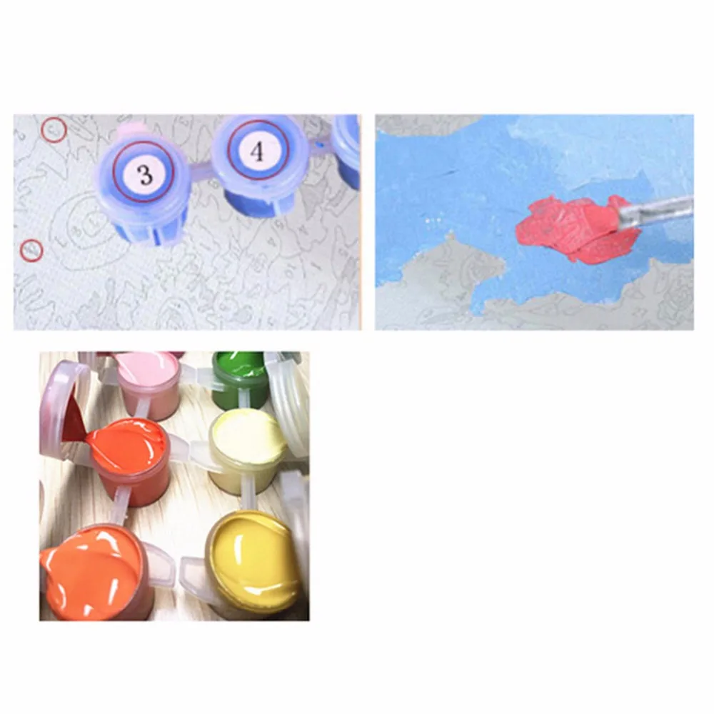 Ручная роспись дорожное кафе DIY Рисование на холсте настенные картины для