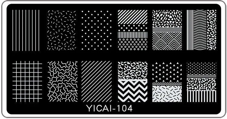 Шаблон для штамповки ногтей, мультяшный штамп с изображением фрукта, 1 шт., прямоугольная форма для ногтей 12,5*6,5 см - Цвет: YICAI104