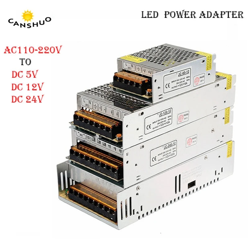 Адаптер питания для светодиодной ленты AC85 240V источника 5 В 12 24 постоянного тока 1 25