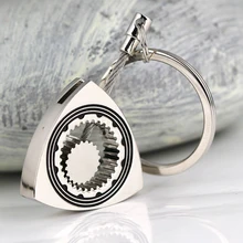 Вращающийся ротор брелок тщательно отполированное серебро автозапчастей Треугольники Wankel двигателя брелок, украшение цепи брелок стайлинга автомобилей украшения 1 шт