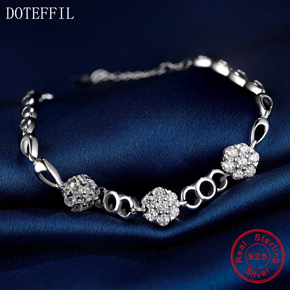 Charm náramek ženy 925 mincový stříbrný květ náramek vysoce kvalitní AAA zircon luxusní šperky