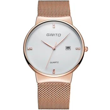 

2018 new calendar diamond dial dial stainless steel strap casual fashion precision high-end simple women's quartz watch
