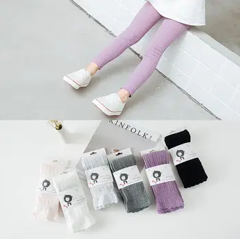 

Spring Autumn Kids Children Toddler Popular Solid color leggings Baby Girls Princess Candy color Cotton Ankle length Leggings
