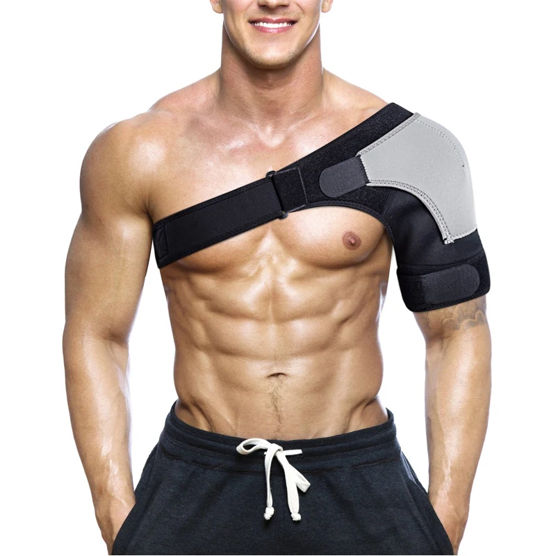 1 шт. плечевой бандаж регулируемая поддержка плеча с подушечкой давления для предотвращения травм, растяжения, боли, тендинит