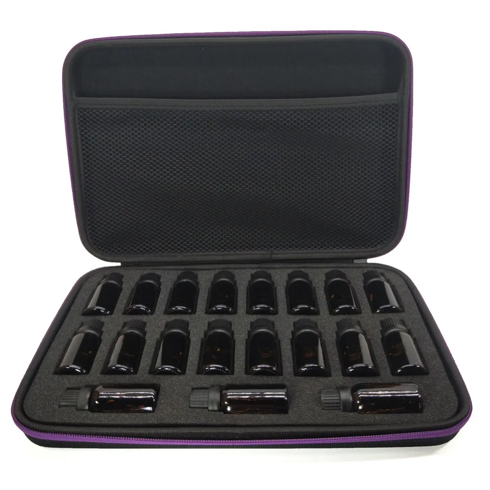 19 المقصورات زيت طبيعي حقيبة التخزين المحمولة السفر زجاجة عطر المنظم النساء جمع حالة مسمار البولندية أصحاب B4