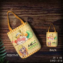 IVYYE Kobayashi-san Chi Fashion Anime Foldable Canvas Shopping Bag Casual Shoulder Bags Customized Tote Handbag Lady Girls New