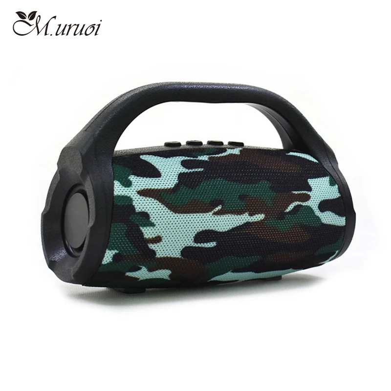 

M.uruoi Portable Bluetooth Speaker Wireless Stereo Sound Boombox with Microphone Support TF AUX FM Radio Speakers For Phone PC