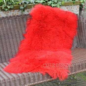 

CX-D-24E Full Pelt Rugs Sofa Pad Genuine Mongolian Lamb Fur Winter Home Throw