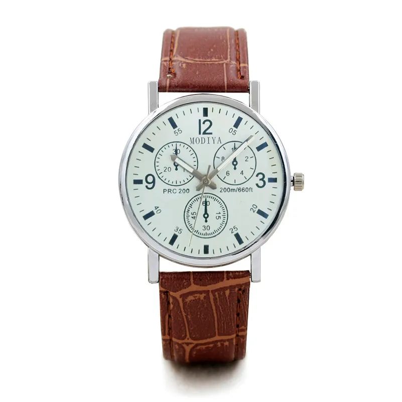 Fashion mens watches top brand luxury sports watches alloy Analog Quartz Watch Clock Casual Leather Watch relojes hombre M22 (1)