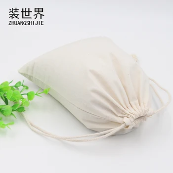 

39*49cm Cotton Pouch Clothes Storage Bag Logo Printed Drawstring Bags Candies Food Cookie Packaging Christmas Pouch