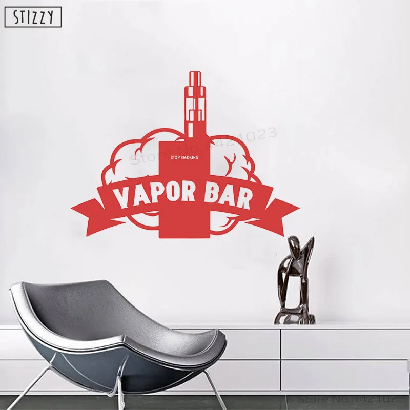Настенная Наклейка stizzy Vapor Bar настенные наклейки Vapeshop Декор Vape Club Съемная