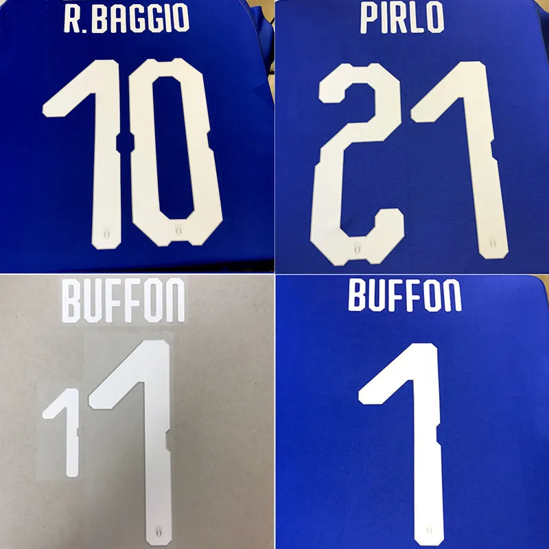 

2018 Italy BUFFON PIRLO BAGGIO CHIELLINI VERRATTI INSIGNE BONUCCI BELOTTI Font Print Stamping Custom Name Number Patches