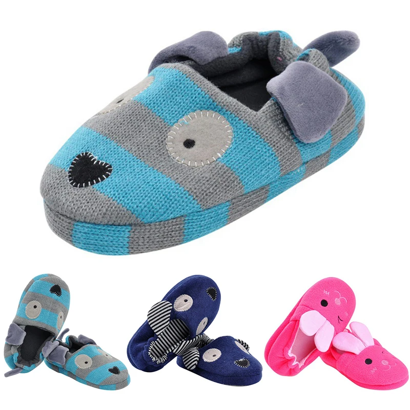 Весенне-Осенняя детская обувь для маленьких мальчиков и девочек; Домашние хлопковые тапочки; удобная теплая обувь