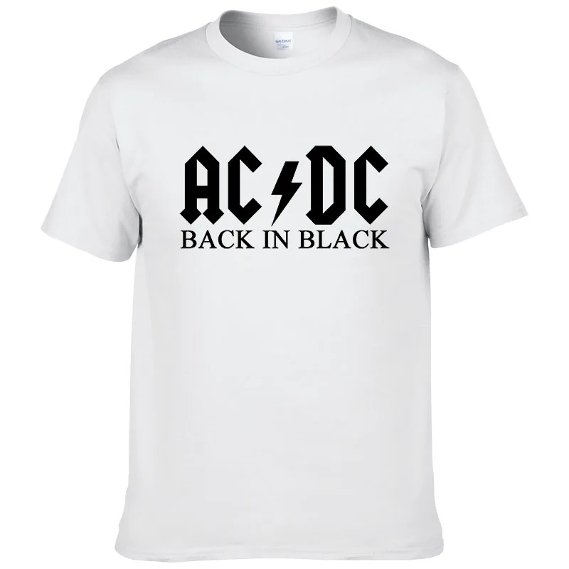 Рок группа AC DC Футболка Мужская Лето хлопок модный бренд ACDC Мужская футболка хип-хоп футболки для фанатов#149