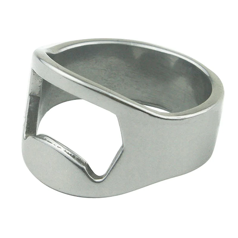 

1pcs Unique Creative Versatile Stainless Steel Finger Ring Ring-Shape Beer Bottle Opener