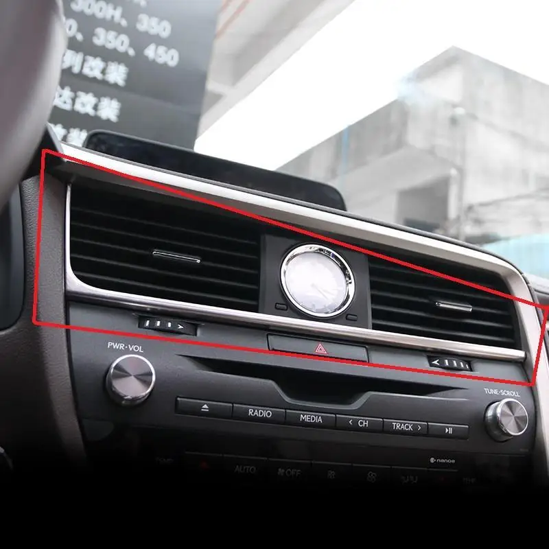 

Car Modified Automobile Air Conditioner Control System Interior Fashion Sticker Strip Decoration Bright 16 FOR Lexus RX Series