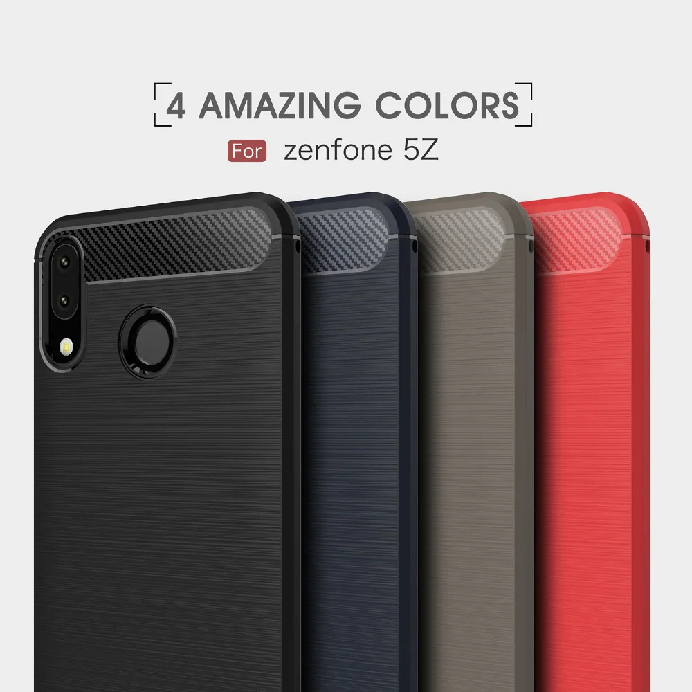 Чехол из углеродного волокна для Asus Zenfone 5Z / 5 2018 дюйма ZE620KL мягкий чехол ZS620KL