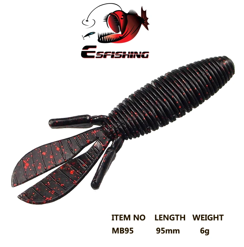 Esfishing новая Приманка Мягкая приманка MD BOMB Craw 95 мм 6 г 6 шт. приманки для ловли карпа мягкая большая приманка Isca искусственная кормушка