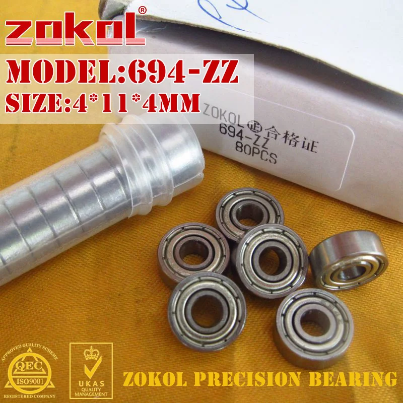 ZOKOL 694 ZZ Z подшипник 694ZZ 694z Z1 миниатюрный глубокий шаровой 4*11*4 мм|bearing bearing|bearings